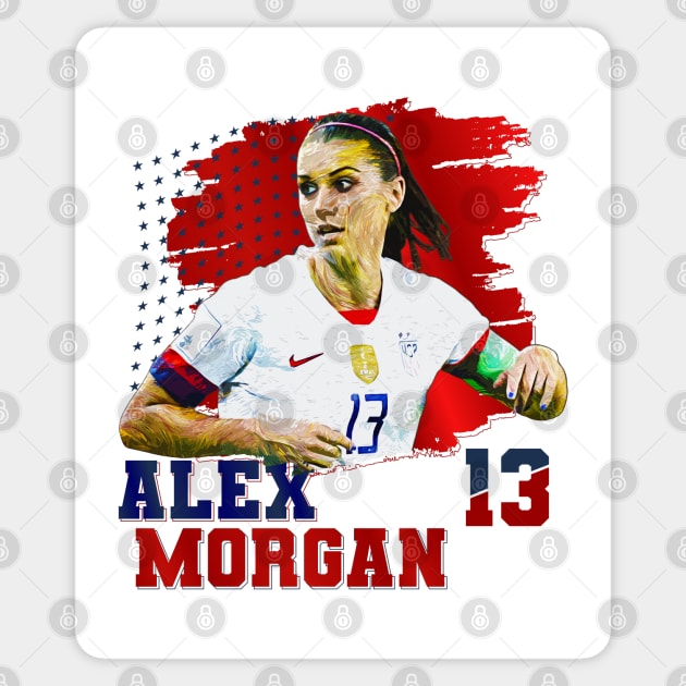 Alex Morgan || 13 Sticker by Aloenalone